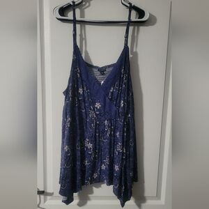 Torrid Blue Floral Tank Top